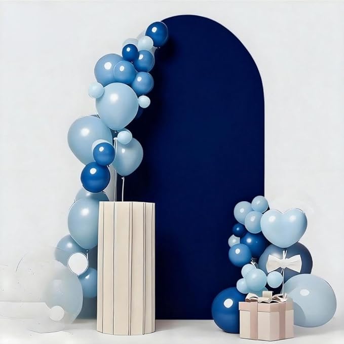 Navy Blue 6 FT Arch Backdrop Cover, Dark Blue Arch Cover, Background Stand Covers, Arch Stand Covers for Birthday Graduation Party Decor