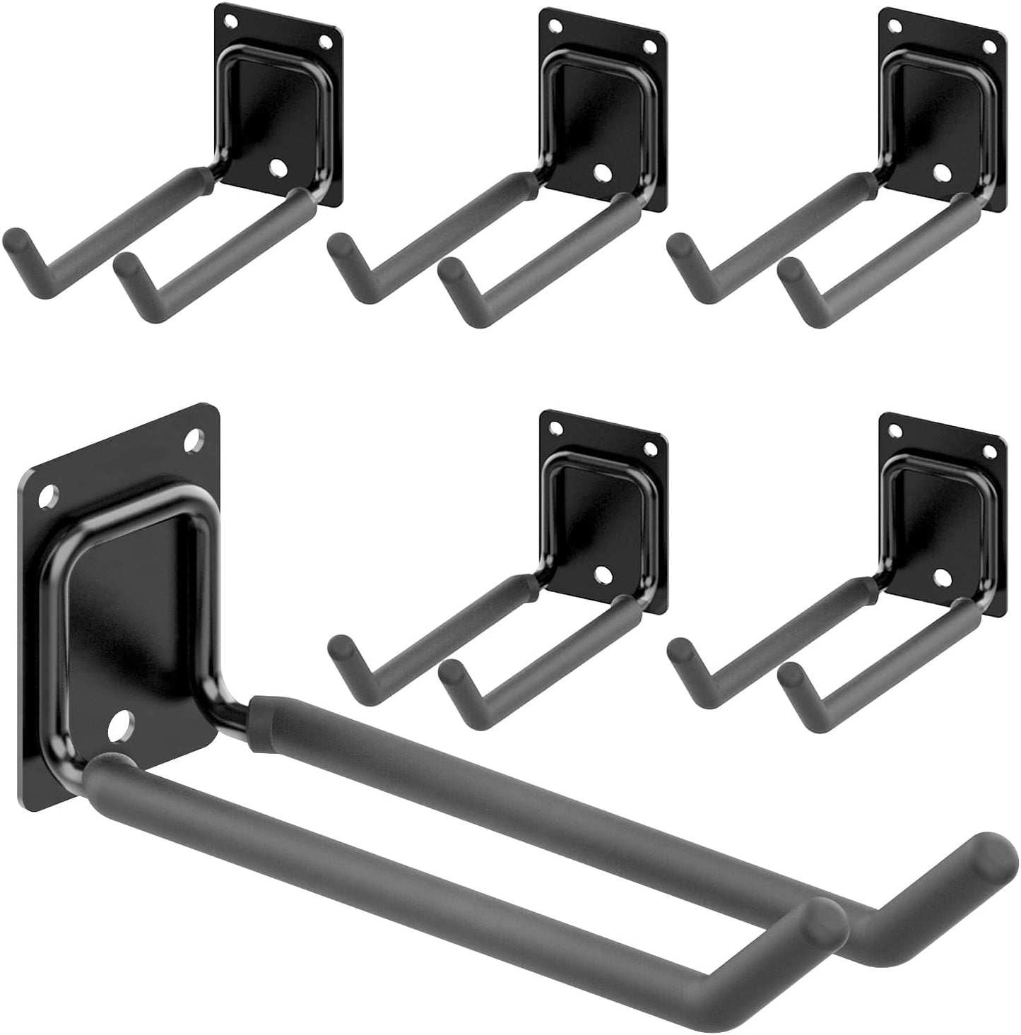 6 Packs 7.8inch Heavy Duty Garage Hooks, Garage Storage Organizer for Tool Organization, Shed Metal Utility Hooks Hanger for Tires, Bikes, Shed, Chair, Ladder, Ski and Snowboard