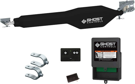 Ghost Controls Heavy-Duty Automatic Gate Opener Kit for Swing Gates with Long-Range Gate Opener Remote - Model TSS1
