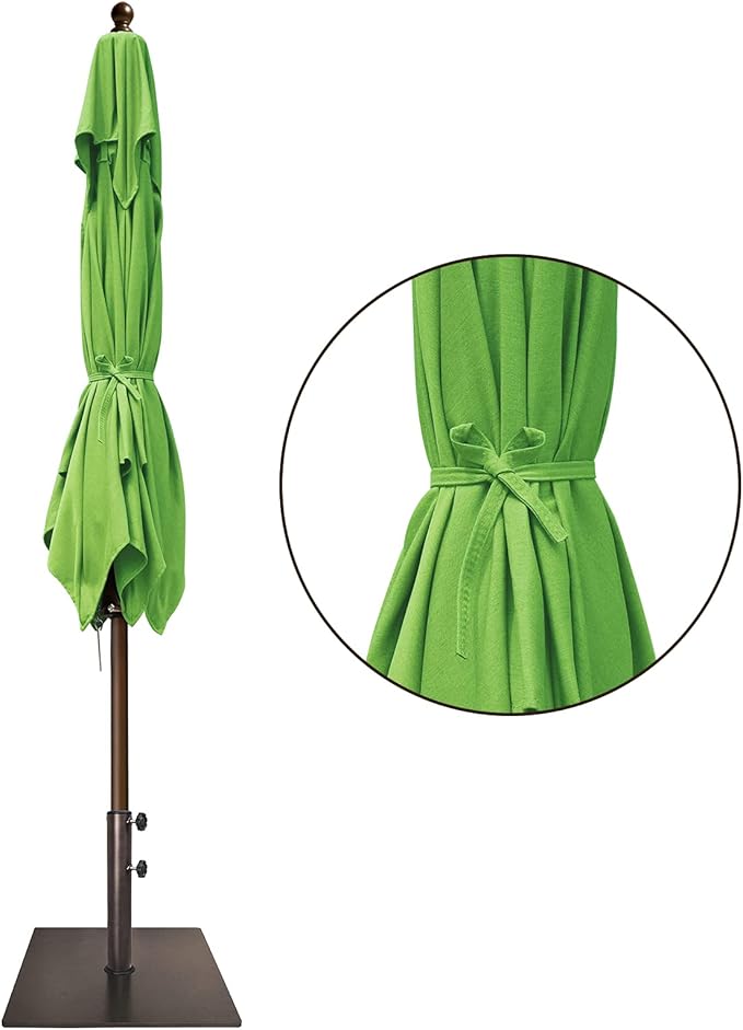 EliteShade USA 10-Year-Non-Fading 6x6Ft Square Market Umbrella Patio Outdoor Table Umbrella with Ventilation, Macaw Green