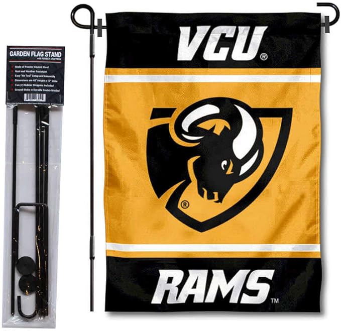 Virginia Commonwealth Rams Garden Flag with Stand Holder