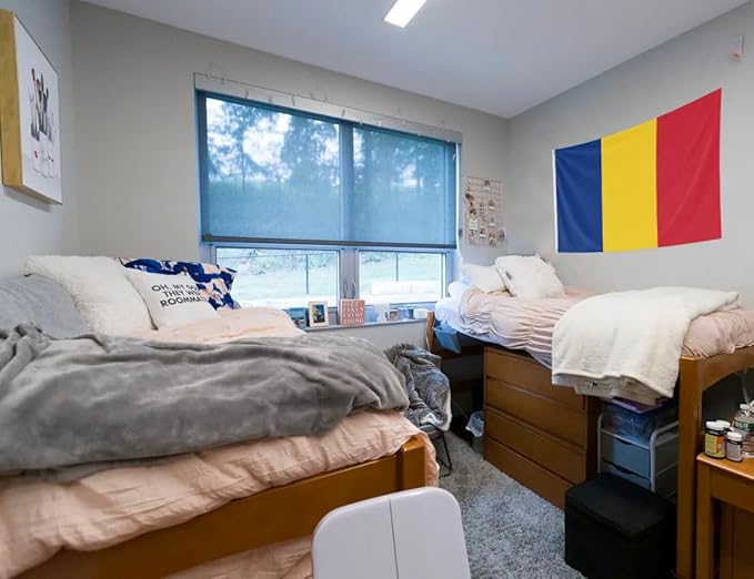 Double Sided Romania Flag 4x6FT Romanian National Polyester Banner With 2 Grommets Fade Resistant Vivid Color For Patriotic Festival Events Party Decoration (Romania, 4x6FT-3ply)