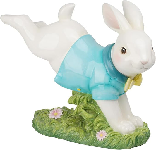 Braxio Outdoor Decor Garden Sculptures Statues - Resin Large Leaping Bunny Decor Rabbit Statue Garden Decor for Outside Yard Décor Garden Statues Outdoor 20.5 * 8 * 16.5 Inch
