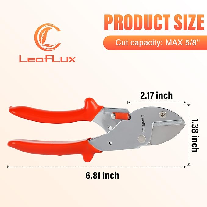 7" Professional Anvil pruner with SK-5 Blades, Best for Dry, Dead Stems & Branches, Plastic, Rubber.Gardening Clipper ，Cut-Multi-Purpose handheld shears for Industry & Crafts|LFXP1107