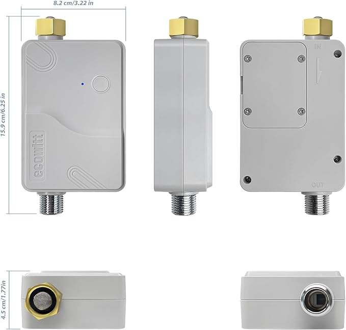 ECOWITT Smart Watering Timer Kit GW1208, Includes WFC01 Sprinkler Timer and GW1200 IoT Gateway, 915 MHz
