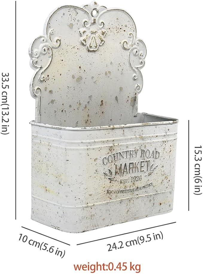 All Chic Metal Wall Planter Wall Mount Planter Wall Haning Planter Outdoor Metal Wall Planter Wall Vases for Flowers Shabby Chic Wall Decor for Rustic Farmhouse