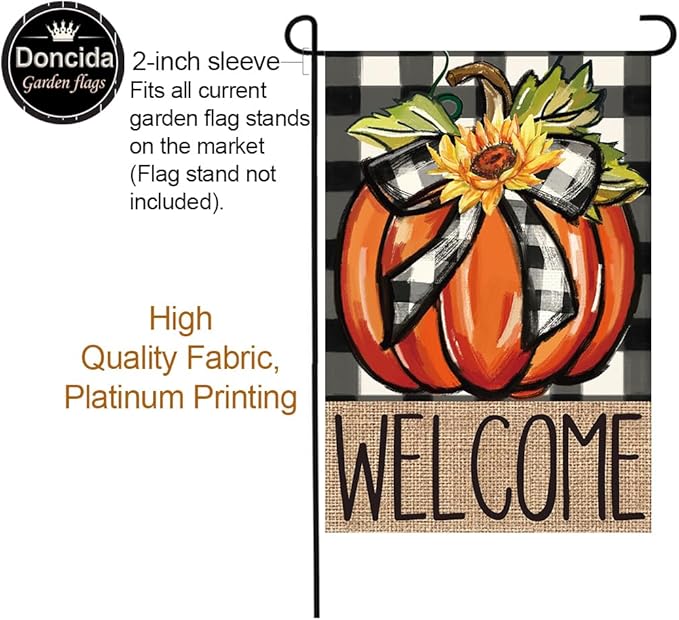 Doncida 20 Pack Seasonal Garden Flags Set Double Sided 12x18 Inch Small Yard Flags, Holiday Seasonal Garden Flag for Outside Decoration for All Year Round