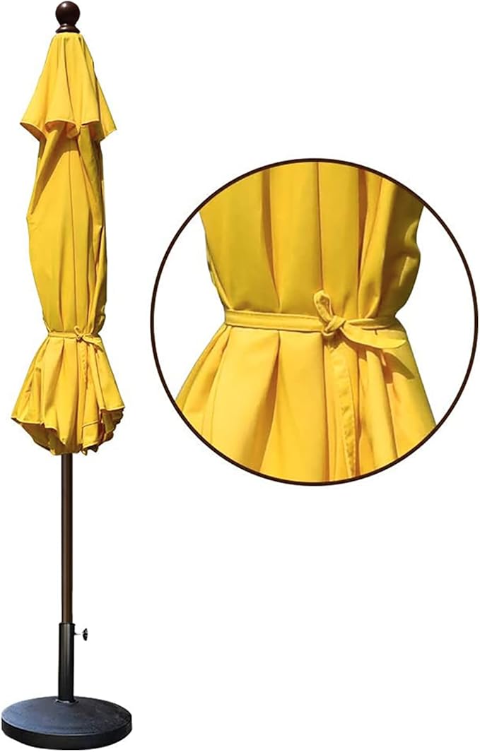 EliteShade USA 10-Year-Non-Fading 9Ft Market Umbrella Patio Umbrella Outdoor Table Umbrella with Ventilation, Sunflower Yellow