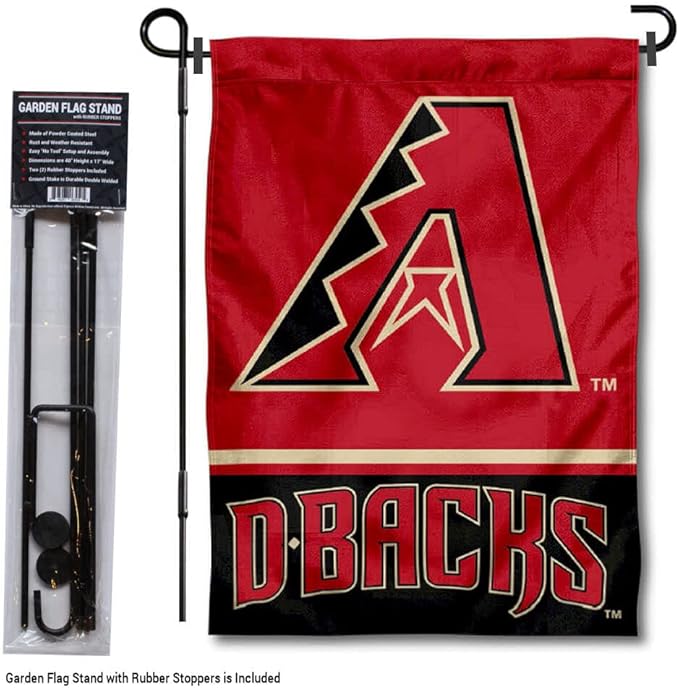 WinCraft Arizona Diamondbacks Garden Flag with Stand Holder