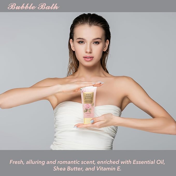 35 Pcs Bath and Body Gifts Basket Set - Rose Spa Gifts Set Skin Care Set for Women, Gift Baskets Set for Mothers Day Mom for Christmas, Birthday, Valentines Day All Occasion Present