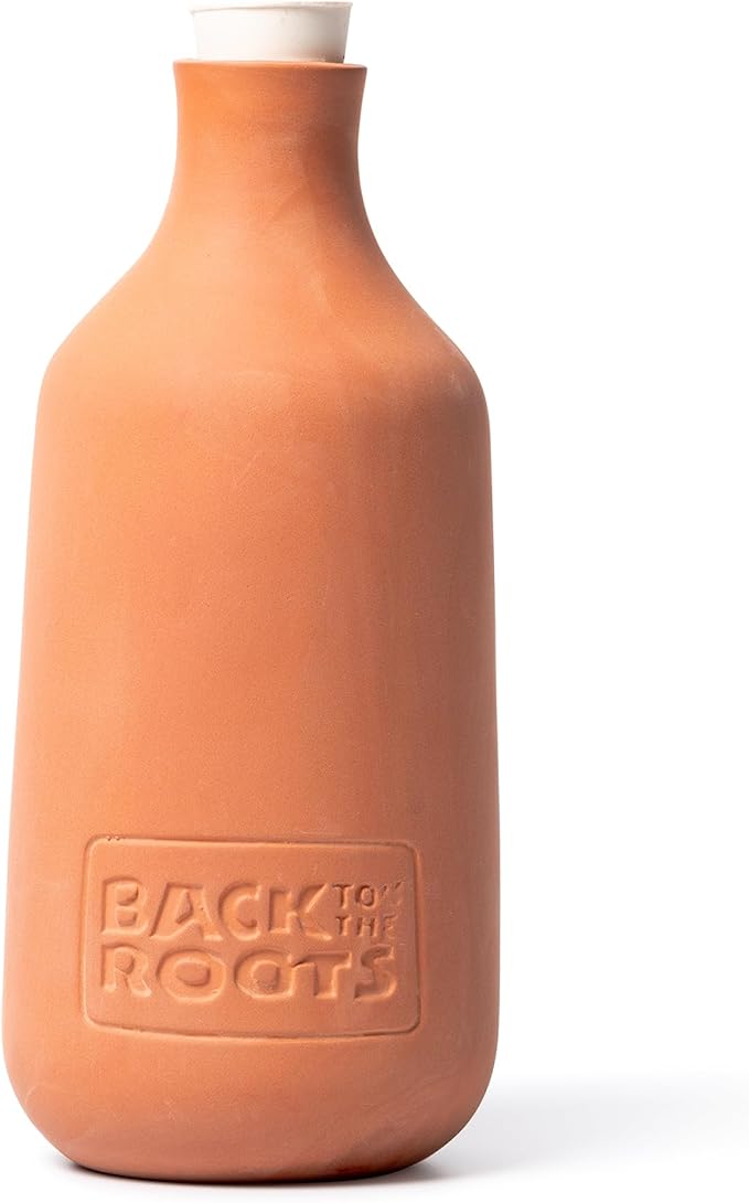 Back to the Roots Self-Watering Terracotta Olla Pot, 700mL Provides 1 Week of Precision Watering