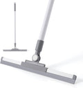 Yocada Rubber Floor Squeegee Broom TPR Blade Adjustable Scrubber Squeegee Household Broom for Shower Bathroom Kitchen Home Tile Pet Hair Fur Floor Marble Glass Window Water Foam Cleaning 53.15"