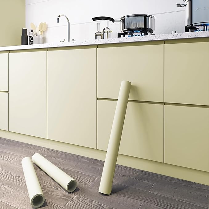 Dimoon 78.7''x15.7'' Beige Skin Peel and Stick Wallpaper Contact Paper Modern Self Adhesive Wall Paper Removable Renter Friendly Textured Solid Shelf Cabinet Vinyl Roll (78.7''x15.7'',Beige Skin)