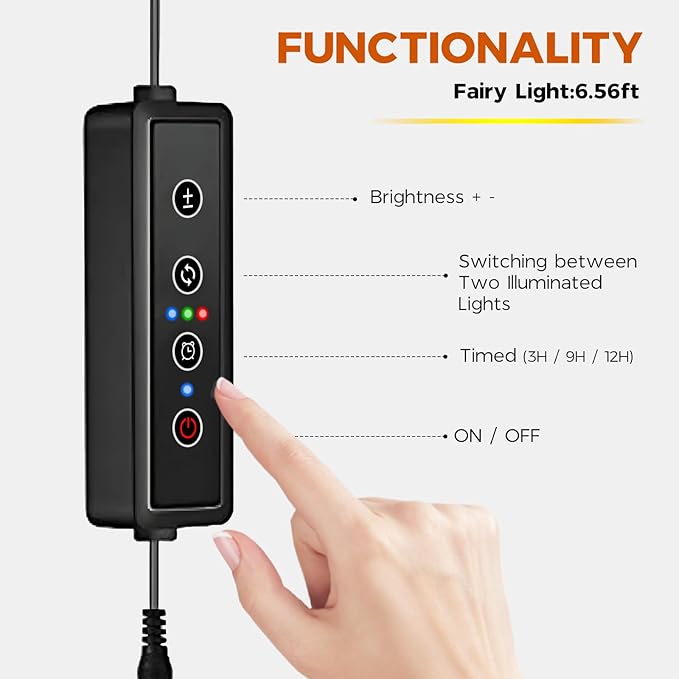 Bamworld Tall Plant Stand with Grow Lights Large Indoor Plant Shelf for Multiple Plants Pots Wood Flower Stand Flower Holder for Living Room, Patio, Balcony, Garden Decor, Brown