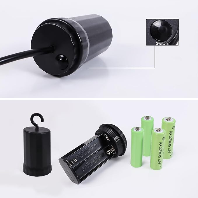 Battery Operated Hanging Light with 6 Hours Timer-Outdoor Indoor Pendant Chandelier Waterproof Lamp Lantern for Gazebo Porch Garden Patio Decorative Metal Warm White Bulb（Brown）