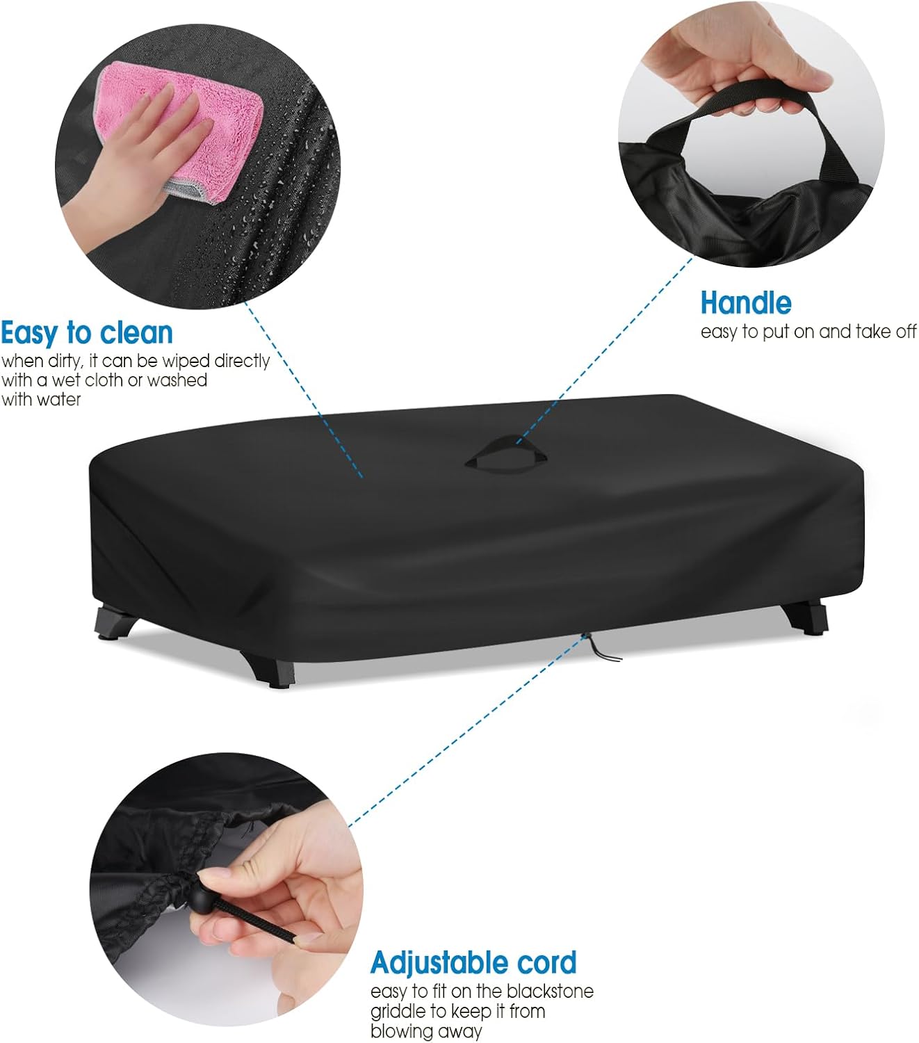 Grill Cover for Royal Gourmet GD4002T 4-Burner Grill, Waterproof Gas Grills Covers for Outdoor BBQ - 41”L x 20”W x 10”H, Black