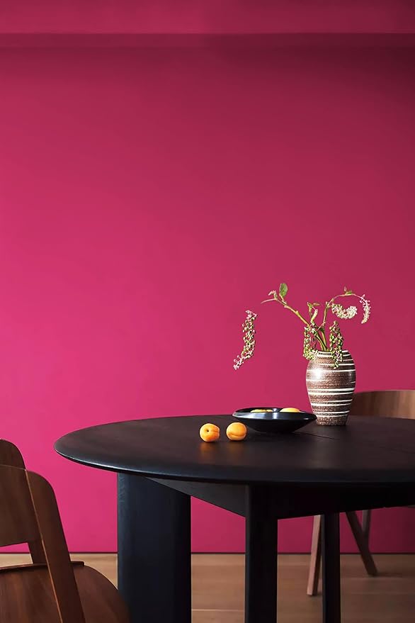 Dimoon 236''x17.7'' Pink Peel and Stick Wallpaper Contact Paper Modern Self Adhesive Wall Paper Removable Renter Friendly Textured Solid Color Shelf Cabinet Vinyl Roll (236''x17.7'',Rose Red)