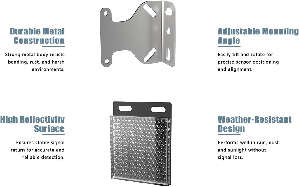 Blütezeit 1100lb Sliding Gate Opener with 13ft Retro-Reflective Photoelectric Beam Sensor | Chain Drive Motor with 2 Remotes, 16.4ft Chains & Wall-Mounted Safety Reflector Switch