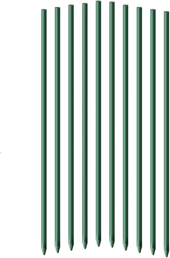 Garden Stakes 3Ft 50 Pack, 1/4-Inch Dia Ecofriendly Plant Stakes/Tomato Stakes/Green