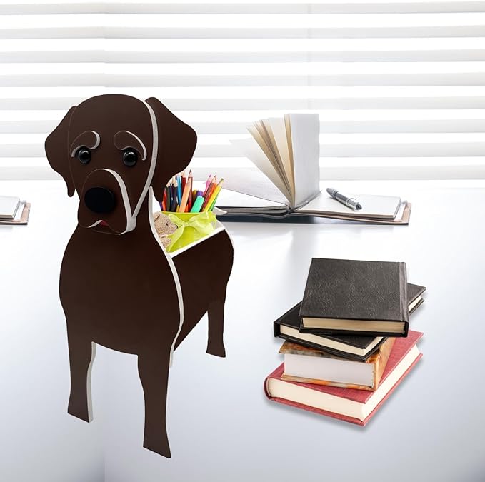 Chocolate Labrador Dog Planter Plant Pots,Cute Garden Dog Flower Planter,Dog Planters Birthday Gifts for Women,Office,Indoor/Outdoor Decor(9.45 * 6.38 * 13.39in)