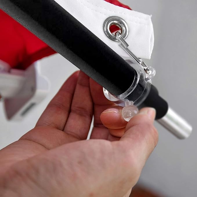 Flag Pole Tangle Free Spinning 6 Ft Flagpole by Grace Alley - Wind Resistant and Rust Proof Black Aluminum for American Flags - Residential and Commercial Grade Durability for Home and Garden and Yard