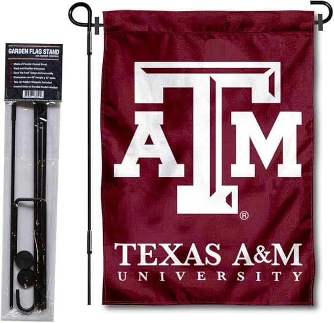 College Flags & Banners Co. Texas A&M Aggies Garden Flag with Stand Holder