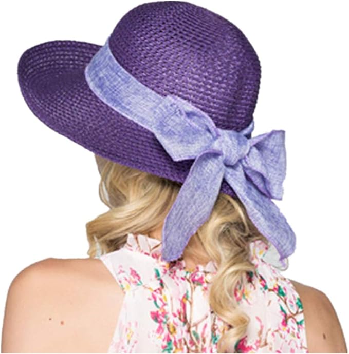 Cyiecw Women Floppy Sun Hats Fashionable Summer Wide Brim Cap BeachStraw Hat UV UPF50 Travel Packable Cotton