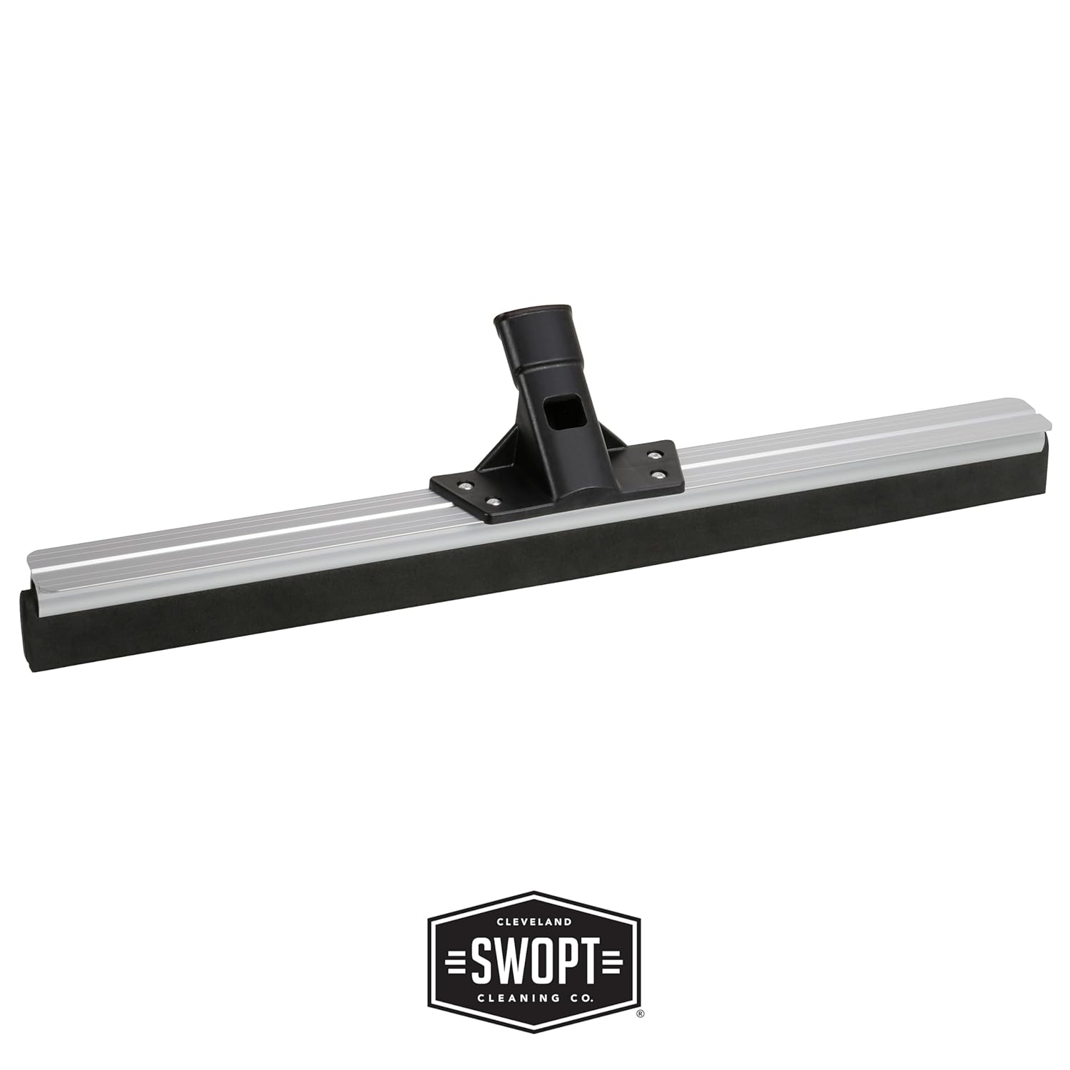 SWOPT 24” Floor Squeegee, 24” Multi-Surface Push Broom + 60" EVA Foam Comfort Grip Wooden Handle, Combo — 2 Cleaning Heads with Long Handle Interchangeable with SWOPT Cleaning Heads