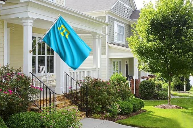 Double Sided Crimea Tatar Flag 3x5FT Crimean Tatars Polyester Banner With 2 Grommets Fade Resistant Vivid Color For Patriotic Festival Events Party Decoration(Crimean Tatars, 3x5FT-3ply)