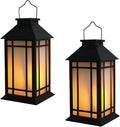 13-Inch IP65 Waterproof Battery-Powered Outdoor Lantern with Led Flameless Candle and 6-Hour Timer - Decorative Lantern for Patio & Garden(2 Pack)