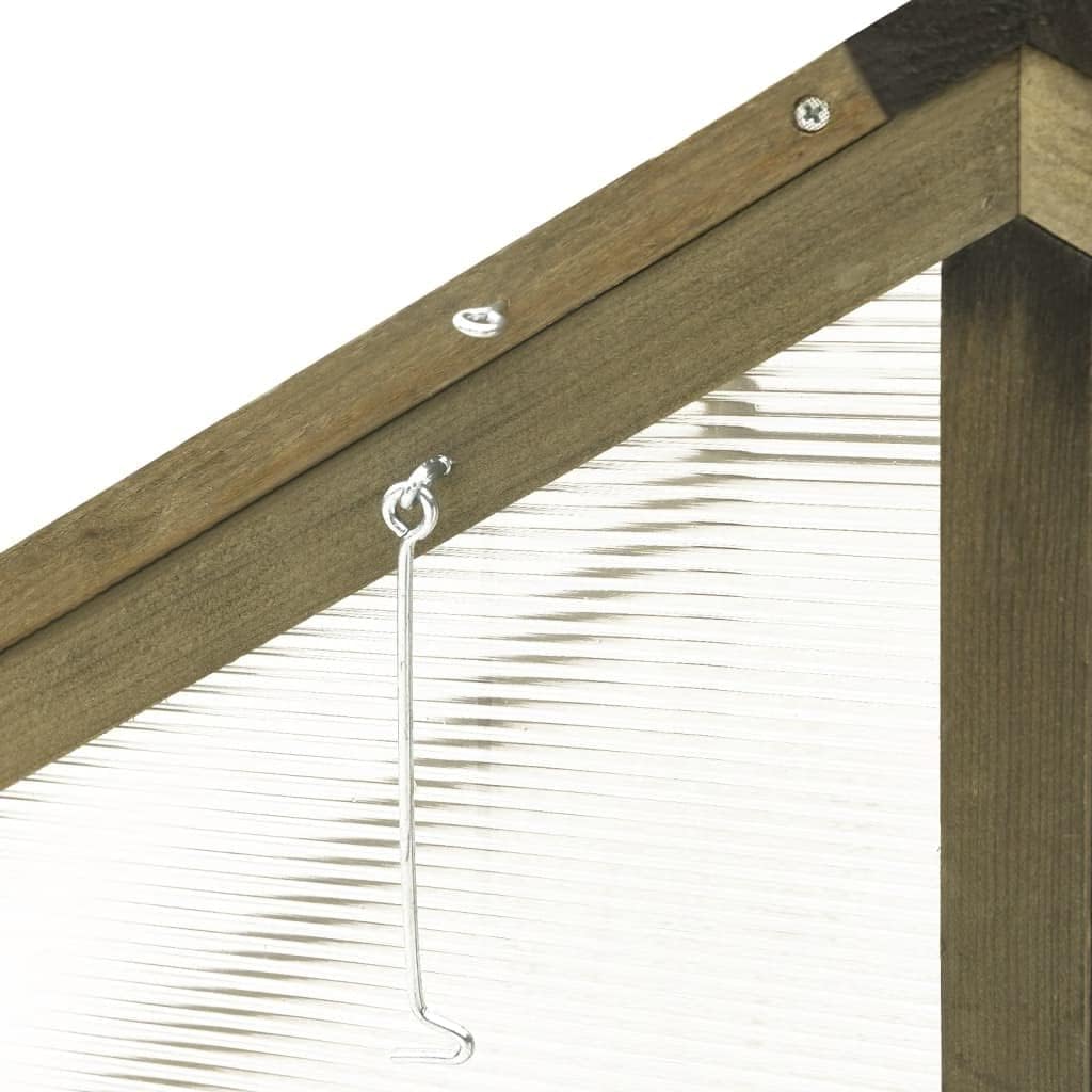 Firwood Garden Portable Wooden Greenhouse - Raised Flower Planter with 2 Roofs, Mini Greenhouse Cabinet for Outdoor Indoor Use, 44.8"x31.4"x19.6"/Gray