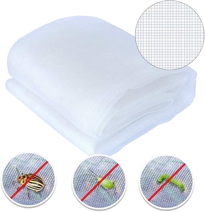 Agfabric Garden Netting 10'x30' Insect Pest Barrier Bird Netting for Garden Protection,Row Cover Mesh Netting for Vegetables Fruit Trees and Plants,White