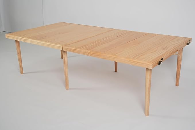 Double Height Picnic Table 30×30 Folded 60×30 Unfolded 200 lbs Load-Bearing Bohemian Style