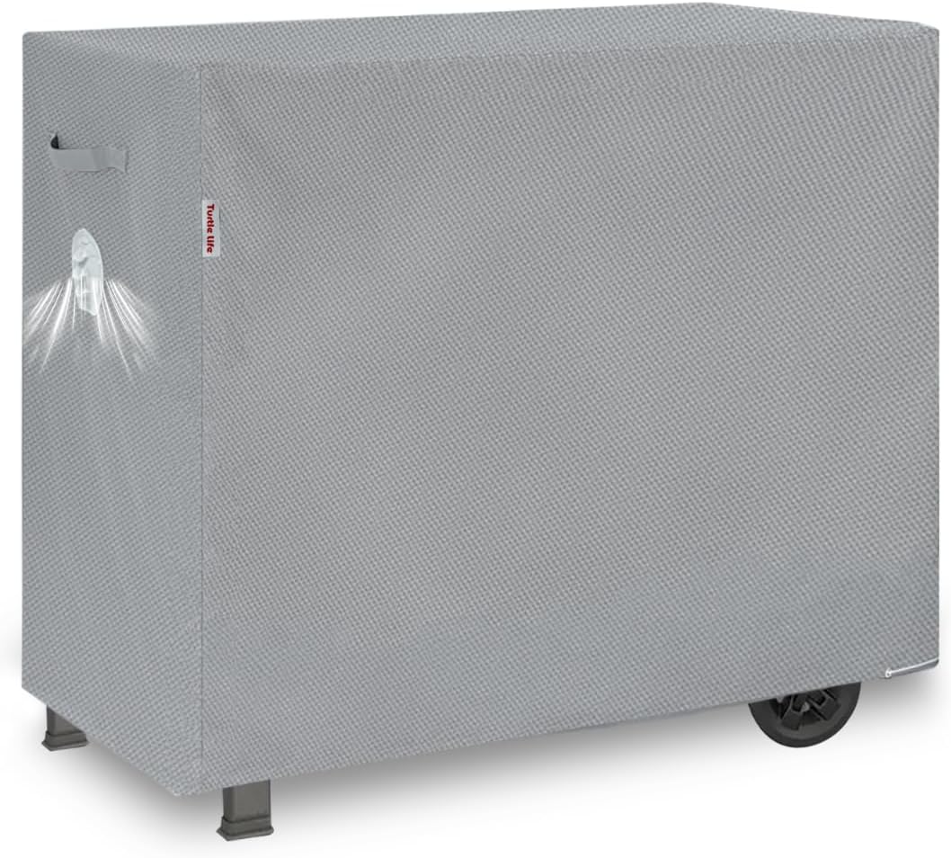 BBQ Grill Cover, 47 Inch Heavy Duty Waterproof Barbecue Gas Grill Covers for Flat Top Griddle, Anti-Fading Cover for Gas Grill, Gray