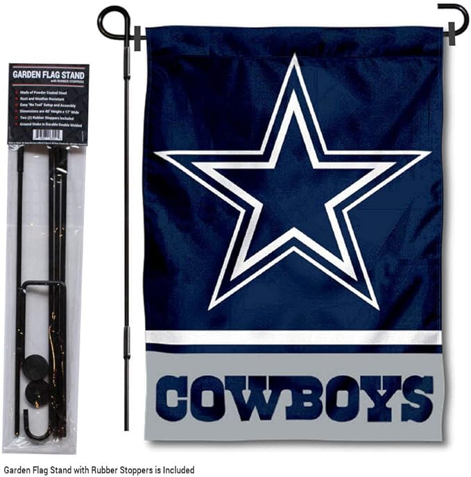WinCraft Dallas Garden Flag with Stand Holder