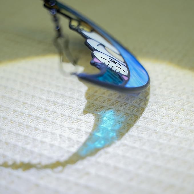 BOXCASA Sleeping Cat Stained Glass Windown Hanging,Cat on Moon Beautiful Handcrafted Sun Catcher Gifts for Daughter,Mothers Day,Christmas and Cat Lover