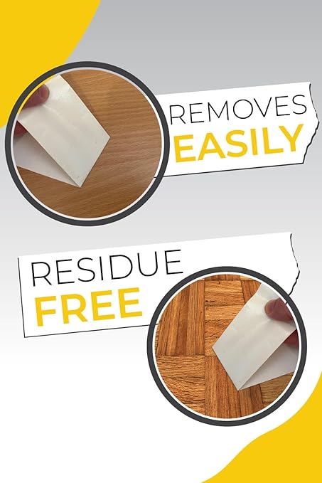 The Good Stuff Double Sided Carpet Tape [2 Inch x 10 yd] Secure Area Rugs to Carpets, Laminate, and Hardwood Floors, Easy to Remove and Restick Without Residue or Damage to Rug or Floor