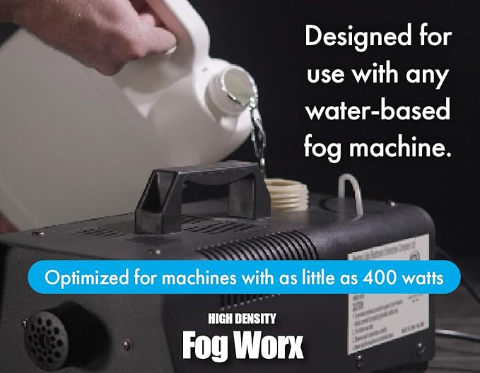 FogWorx Extreme High Density Fog Juice - Quart – 32 Fluid Ounces of Long Lasting, High Output, Odorless Water Based Machine Fluid for 400 to 1500 Watt Machines