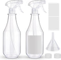 Plastic Spray Bottles Empty Spray Bottle 28.4oz Heavy Duty Spraying Bottles Mist/Stream Water Bottle for Cleaning Solutions, Plants, Pet, Essential Oils, Hair (Clear2)