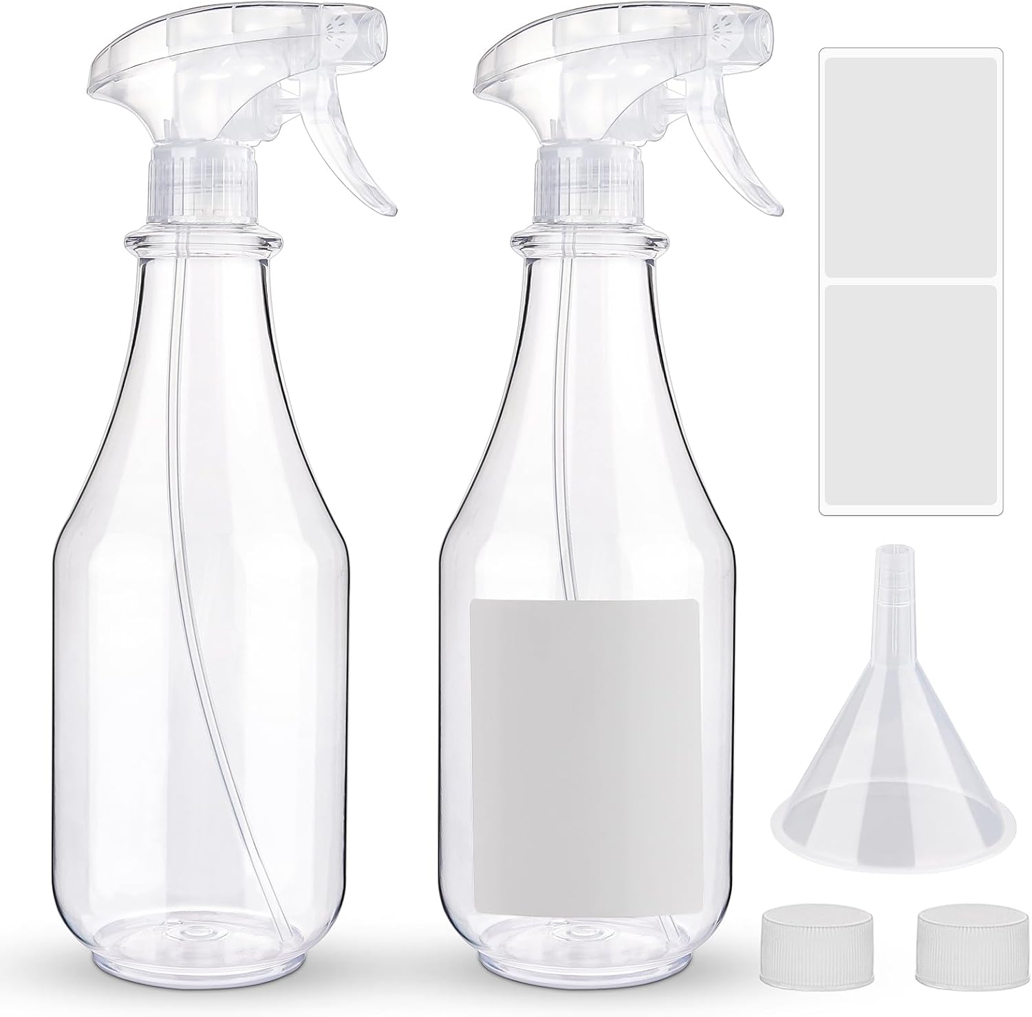Plastic Spray Bottles Empty Spray Bottle 28.4oz Heavy Duty Spraying Bottles Mist/Stream Water Bottle for Cleaning Solutions, Plants, Pet, Essential Oils, Hair (Clear2)