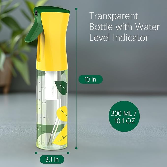 FLAIROSOL BOTANICA Plant Mister Water Spray Bottle, 10.1 oz 300 ML Mist Sprayer for Plants, Continuous Ultra Fine Mister Spray Bottle - Leak Proof - for Flowers, Gardening, Houseplants