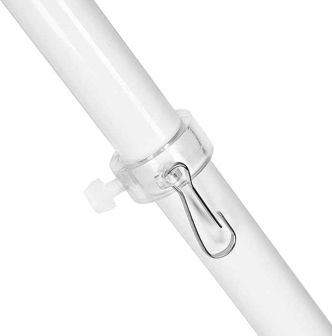 Grace Alley Flag Pole: 6 Foot Tangle Free Spinning Flag Pole. Residential or Commercial Flag Pole. Wind Resistant/Rust Free. (White)