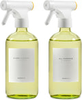 MaisoNovo Kitchen Spray Bottle - 16.9 fl oz Yellow x 2 with 16 Labels