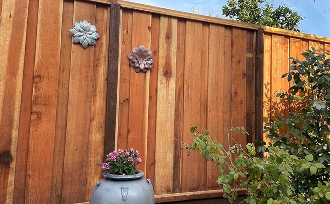 EASICUTI Bohemian Galvanized Metal Flower Wall Decor Metal Wall Art Decorations Hanging For Indoor Outdoor Home Bathroom Kitchen Dining Room Bedroom Living Room Or Wall Sculptures 12 Inch