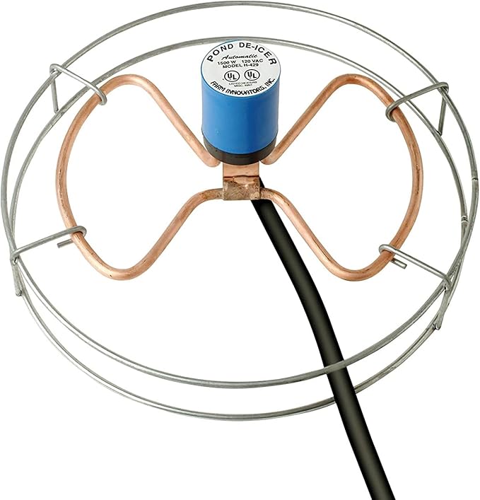 Farm Innovators H-429 1500 Watt Cast Aluminum Submergible Water Tank Deicer, Self Regulating Thermostat (4 Pack)