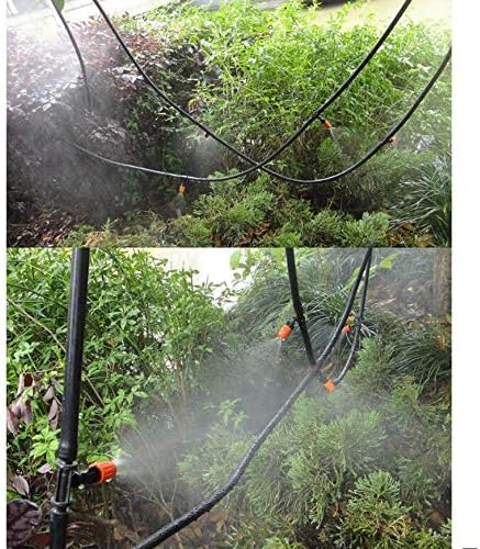 Drip Irrigation kit Plant Watering System Gravity Fed Irrigation Water Drip Setfor Garden Greenhouse Yard Lawn Home or Vacation Use 15M 8/11" Tube 20 Nozzles