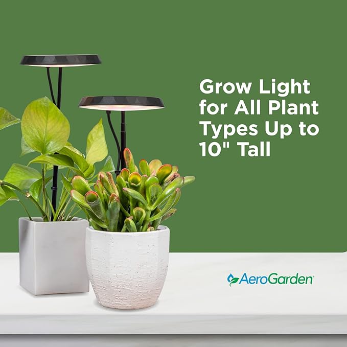 AeroGarden Stem Grow Light for Indoor Plants, Grow Live Plants Anywhere in The Home, Adjustable Light Modes, Black (Only Light)