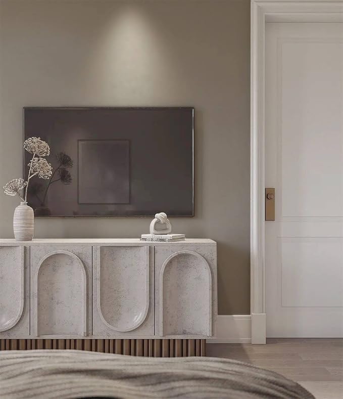 Dimoon 110''x17.7'' Etoupe Peel and Stick Wallpaper Contact Paper Modern Self Adhesive Wall Paper Removable Renter Friendly Textured Solid Color Shelf Cabinet Vinyl Roll (110''x17.7'',Etoupe)