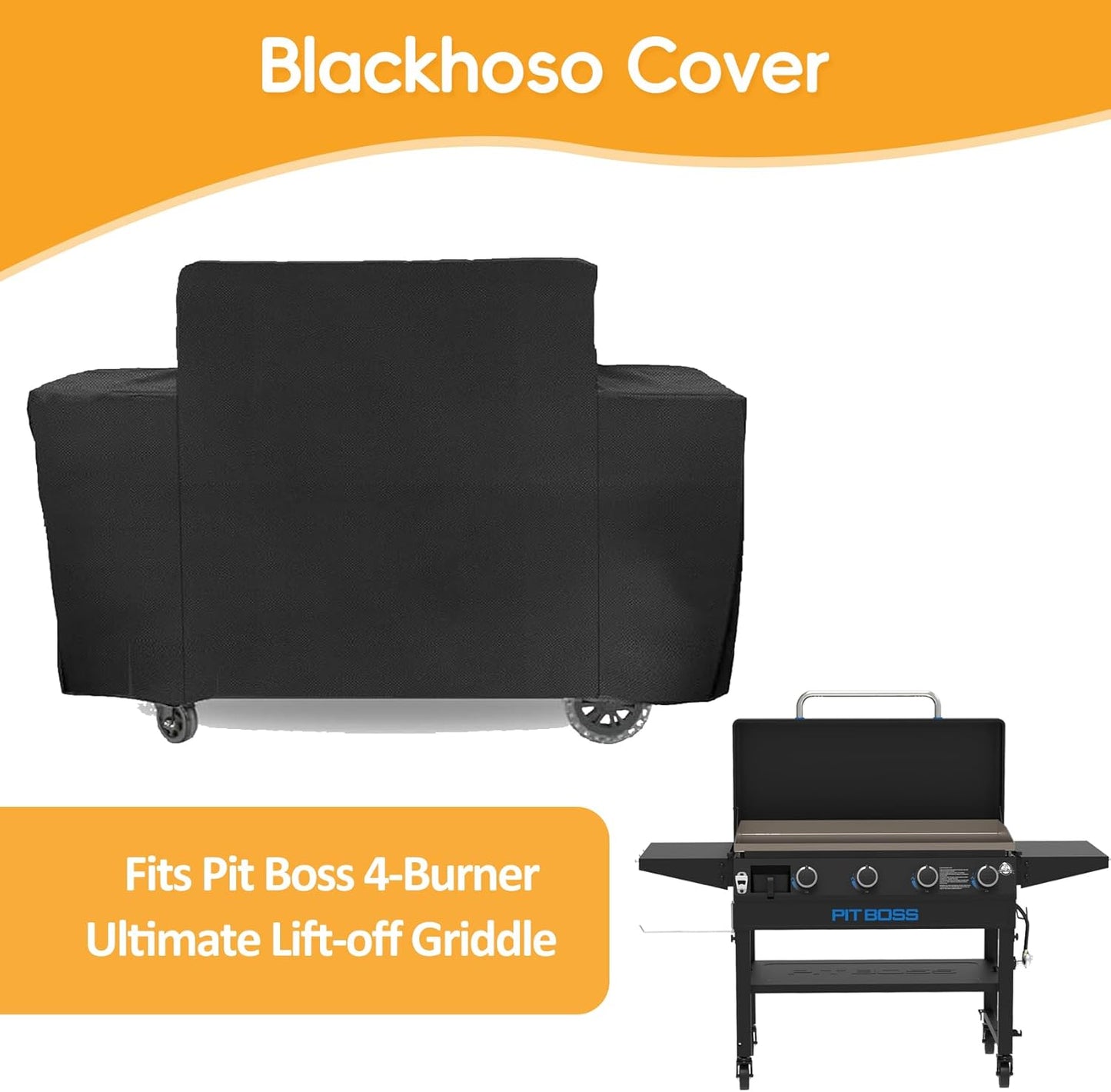 Grill Cover for Pit Boss 4-Burner Ultimate Lift-Off Griddle, Waterproof UV Resistant PitBoss Cover, Outdoor Grill Cover for Pit Boss Sierra 4B Ultimate Griddle