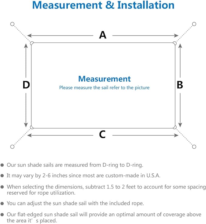 Eden's Decor Straight Flat-Edged Sun Shade Sail Rectangular 15' x 21' Wheat UV-Blocking Outdoor Canopy Fabric Cloth Awning for Pergola Patio Garden Backyard Custom Size